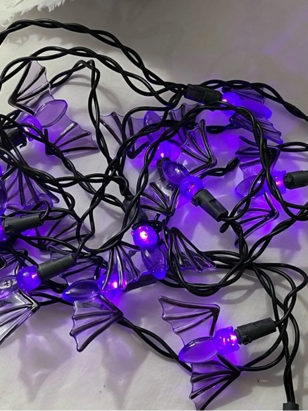 Totally Ghoul 15 Ct LED Purple Bat Light Set